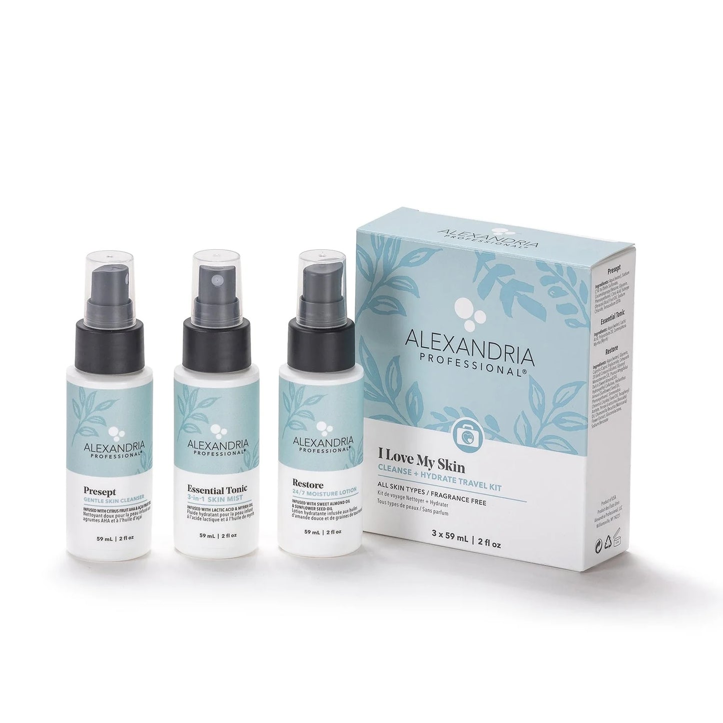 Alexandria Profesional - I Love My Skin: Cleanse + Hydrate Travel Kit